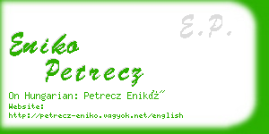 eniko petrecz business card